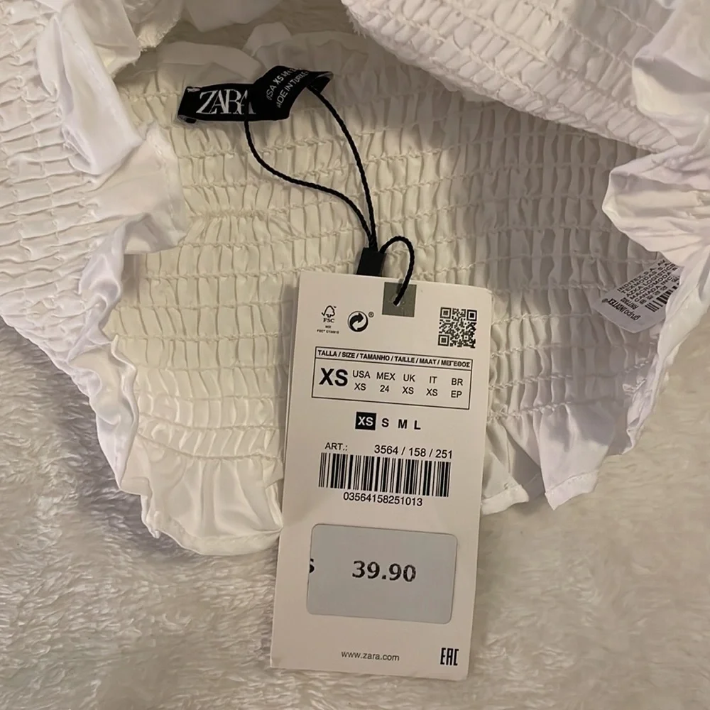 Zara RUFFLED BLOUSE - Picture 3 of 5